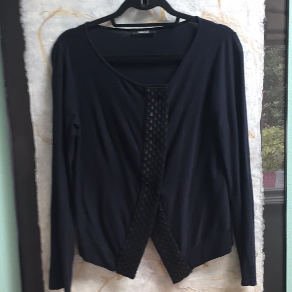 Carlisle Collection Leather Trim Sweater - Picture 1 of 10